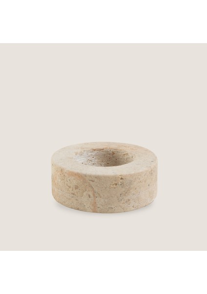 Circle Mermer Mumluk 8x3 cm Natural