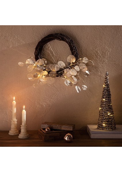 Mocro LED Işıklı Yılbaşı Süsü L Açık Altın fiyatları