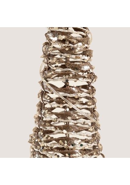 Mocro LED Işıklı Yılbaşı Süsü L Açık Altın indirimleri