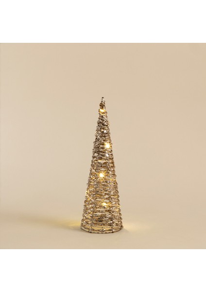 Mocro LED Işıklı Yılbaşı Süsü S Açık Altın