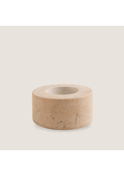 Circle Mermer Mumluk 8x4 cm Natural