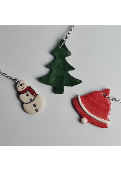 El Yapımı Seramik Yılbaşı Süsü