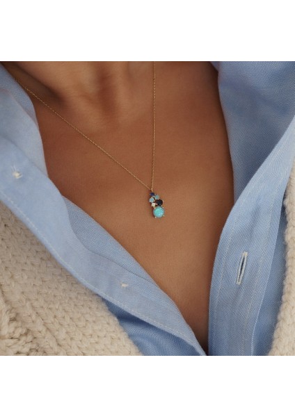 Circus Opal Altın Kolye