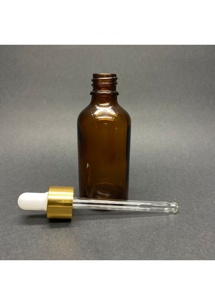 50 ml Kahverengi Cam Damlalıklı 24 Adet, Gold Kapak Siyah Emzik, Ecza Şişesi, Damlalıklı Şişe, Propolis Şişesi, Da mlatmalı Şişe, Saç Serum Şişesi, Ecza Şişesi