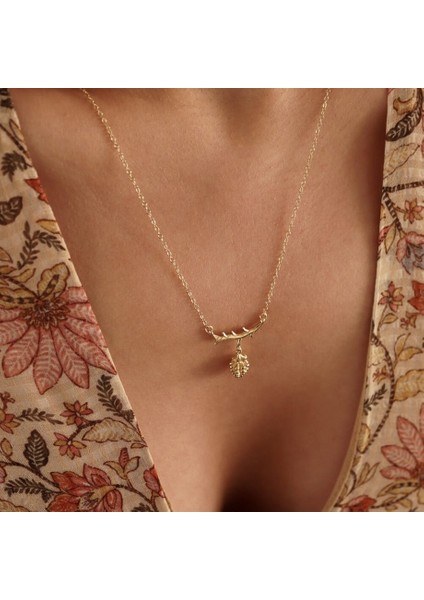 Dalda Kozalak Altın Kolye modelleri