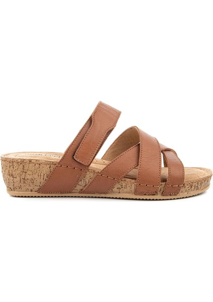 Erraza Anatomik Taban Hakiki Deri Kadın Terlik