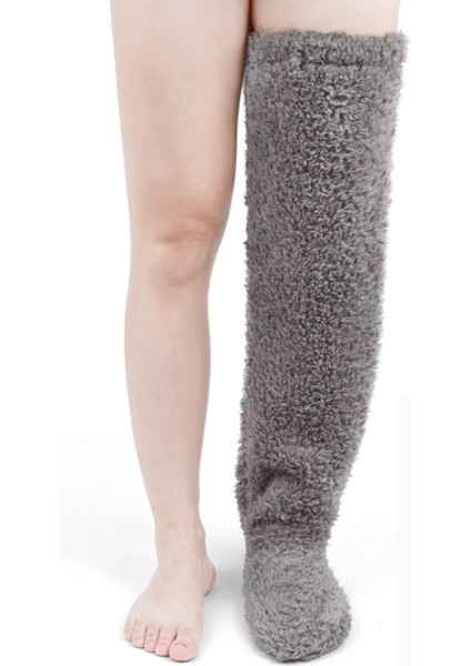 Sock Peluş Uyku Çorabı Welsoft Diz Üstü Oda Çorabı Ayak Isıtıcı Uzun Gonç Çorap modelleri