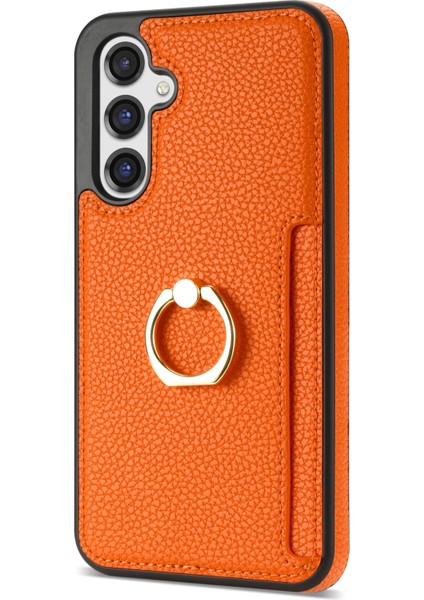 Samsung Galaxy S24 Fe Halka Kickstand Pu+Tpu Kart Tutucu Telefon Kapağı (Yurt Dışından)