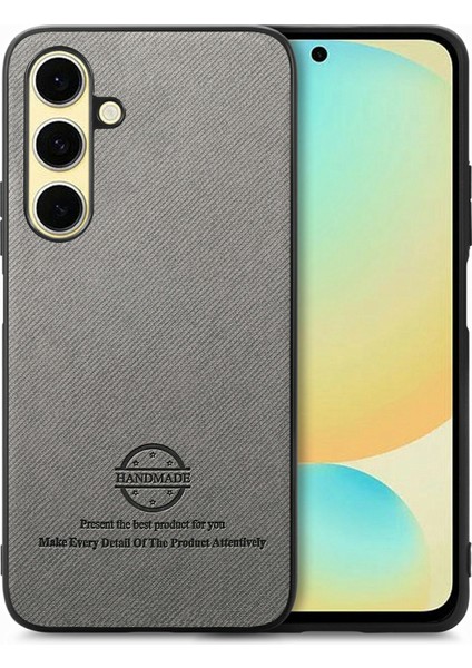 Samsung Galaxy S24 Kumaş Doku Deri+Pc+Tpu Düşmeyi Önleyici Telefon Kapağı (Yurt Dışından)