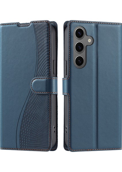 Samsung Galaxy S24 Plus Pu Deri Flip Telefon Kılıfı Kart Yuvalı, Askılı (Yurt Dışından)