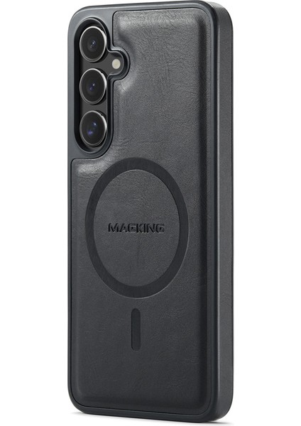 Samsung Galaxy S24 Manyetik Kılıf Pc+Tpu+Pu Deri Telefon Kapağı (Yurt Dışından)