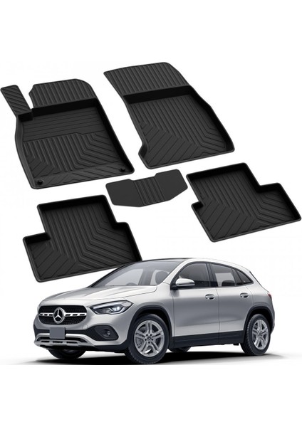 Mercedes Gla 200 H247 2019-2014 Model Yılları Için Uyumlu Yeo 4d Havuzlu Paspas Takımı