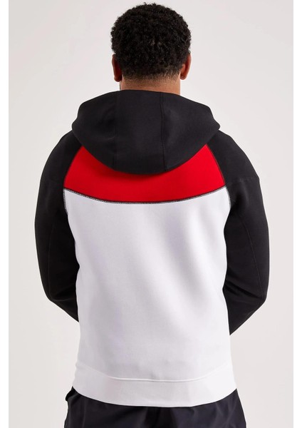 Tech Fleece Full Zip Windrunner Hoodie Kapüşonlu Fermuarlı Sweatshirt Beyaz Kırmızı Siyah fiyatları