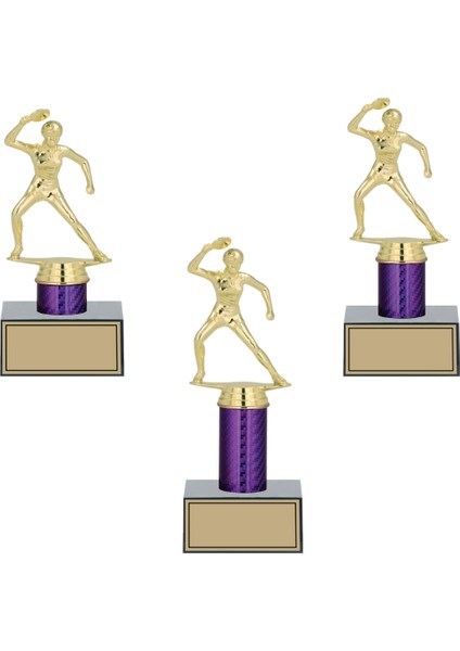 Masa Tenisi Kadın Figürlü Kupa Takımı-Ödül Kupası-Turnuva Kupası-Kupa Seti 3'lü Takım