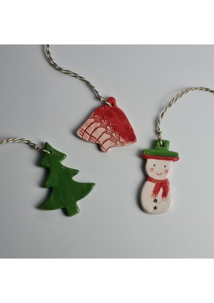 El Yapımı Seramik Yılbaşı Süsü