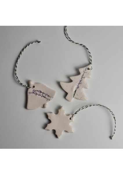 El Yapımı Seramik Yılbaşı Süsü