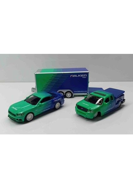 1:64 Ölçek 2004 Ford F-150 /2014 Ford Must. Gt Set