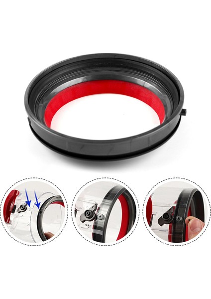 2x V10 SV12 Elektrikli Süpürge Toz Kutusu Üst Sabit Sızdırmazlık Halkası Yedek Eki Yedek Parça Aksesuarları (Yurt Dışından) fiyatları