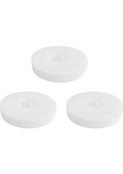 3x Pır Hareket Sensörü LED Gece Lambası USB Şarj Edilebilir Kısılabilir Gece Lambası Kabine Işık Kablosuz Dolap Işığı -Beyaz (Yurt Dışından)