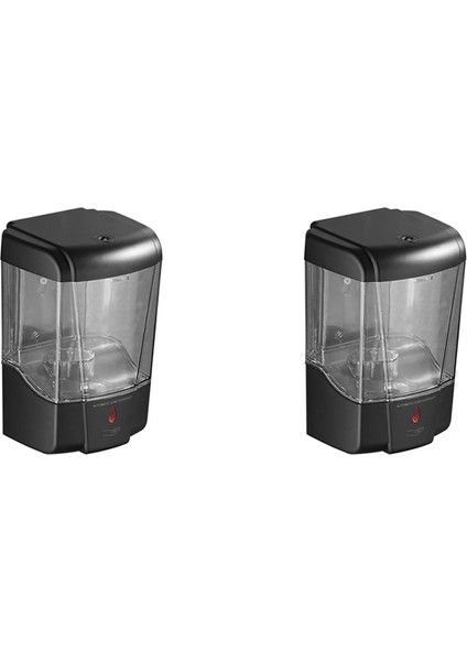 2x Otomatik Sabunluk, Fotoselli Kızılötesi Hareket Sensörü, 700ML Duvara Montaj El Banyo Mutfak Otel Için (Yurt Dışından)