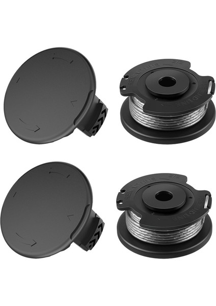 F016800385 Strimmer Giyotin Için Ot Biçme Makara Hattı Art 23 Sl Art 26 Art 23-28 Sl Yedek (2 Makara + 2 Kapak) (Yurt Dışından)