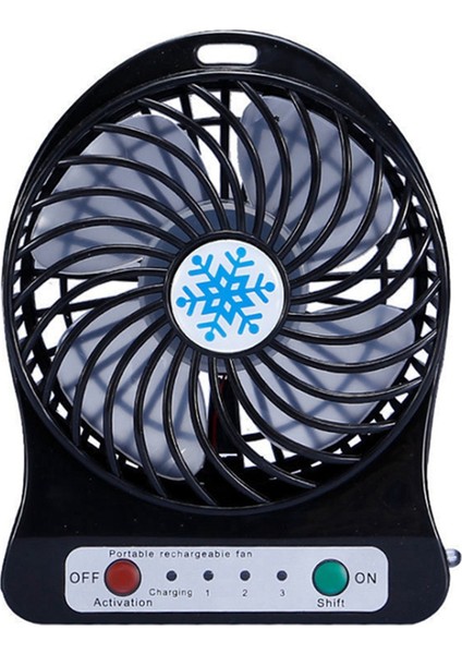 2x Taşınabilir Şarj Edilebilir Mini Fan Hava Soğutucu Mini Masa Fanı USB Soğutma Şarj Edilebilir El Fanları Siyah (Yurt Dışından) fırsatları