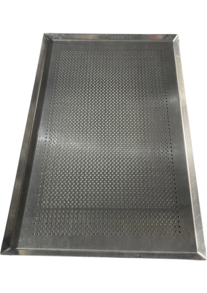 Alüminyum Italyan Açılı (45°) Düz Delikli Tava 40X60X1 cm