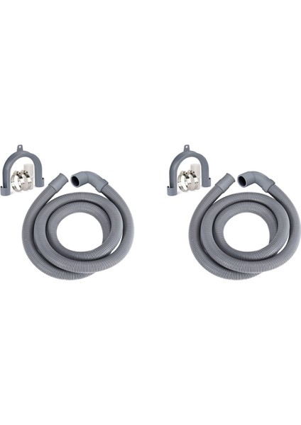 2x Çamaşır Makinesi Hortumu Tahliye Hortumu Çamaşır Makinesi 2.5m Çamaşır Makineleri Için Tahliye Hortumu Uzatma Bulaşık Makineleri Kurutucular (Yurt Dışından)