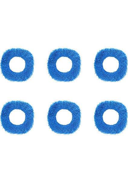 6x Tek Kullanımlık Paspas, Yıkanabilir Dayanıklı Yedek Mikrofiber Pedler Kuru ve Islak Elektrikli Süpürge Için Toz Itme Paspas Bezi, Mavi (Yurt Dışından)