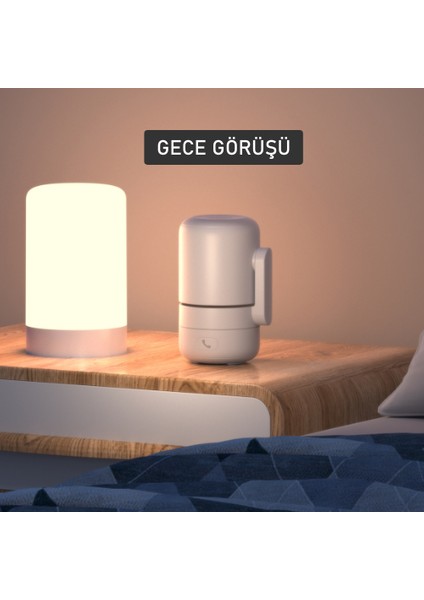 X110 Ai 2k Çözünürlük Gece Görüşlü 360° Akıllı Kamera Beyaz