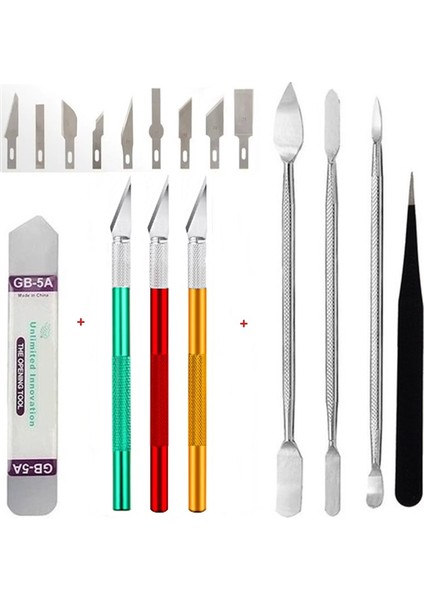 Notebook Bilgisayar Vs. Açma Aparatı Çelik Pena Neşter Seti