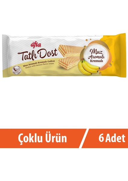 Tatlı Dost Muz Kremalı Gofret 6x140 gr