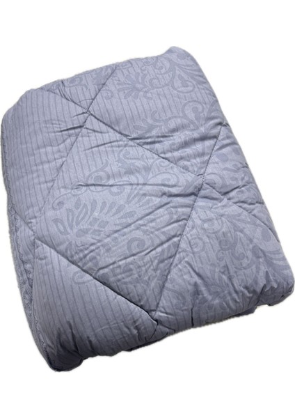 Pamuk Ranforce Tek Kişilik Yorgan Çift Taraflı Antrasit Risa V1 Antrasit Mavi Çiçek Desenli fiyatları