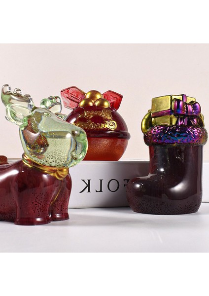 Silikon Kalıp Dekoratif Yılbaşı Geyik Noel Dekorasyon Mum Kalıbı 9.6x5.8 cm fiyatları