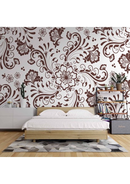Borda Çiçek Motifli Duvar Kağıdı fiyatları
