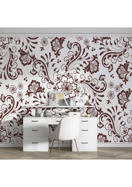 Borda Çiçek Motifli Duvar Kağıdı fırsatları