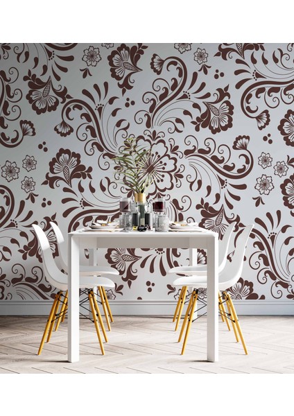 Borda Çiçek Motifli Duvar Kağıdı indirimleri
