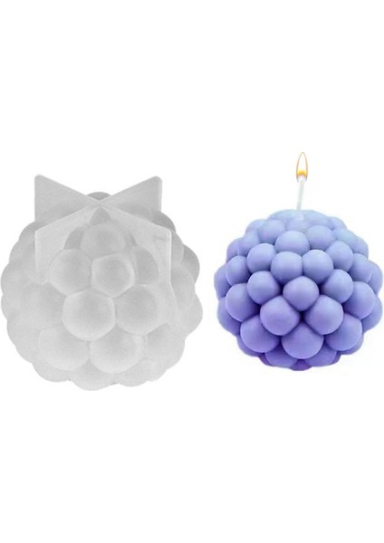 Epoksi Reçine Silikon Kalıp Taş Tozu Yuvarlak Daire Bubble Mum Kalıbı