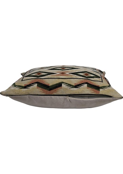 Belıeve Damga Kilim Jakarlı Dokuma Goblen Dekoratif Etnik Şönilli Kırlent 45*45 fiyatları