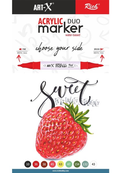 Art-X Akrilik Marker Çift Taraflı Kalem NO:204 fırsatları