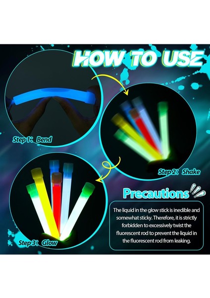 Tekno Trust Karanlıkta Yanan Asılabilir Ip Aparatlı Glow Kolye Glow Lamba 6 Adet 6 Renk 15 cm (4767)