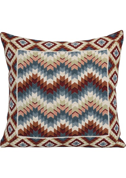 Belıeve Kilim Jakarlı Dokuma Goblen Dekoratif Etnik Şönilli Kırlent 45*45