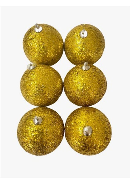 Tekno Trust - 6 Adet Strafor Simli Cici Top 4 cm Gold 209078