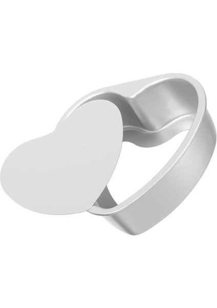 Kek Kalıbı Kalpli Bisküvi Kalp Şeklinde Alüminyum 6 Adet Ağız Çapı 10 cm Yükseklik 3 cm