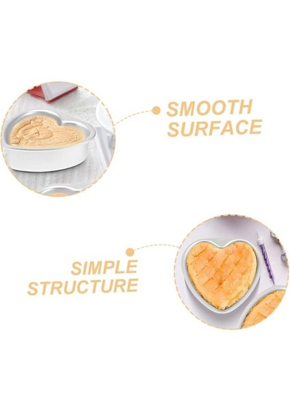 Kek Kalıbı Kalpli Bisküvi Kalp Şeklinde Alüminyum 6 Adet Ağız Çapı 10 cm Yükseklik 3 cm fiyatları