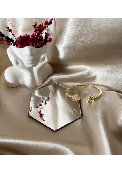 Iki Düğüm Luxury Gold Çelik Zirkon Bileklik fiyatları