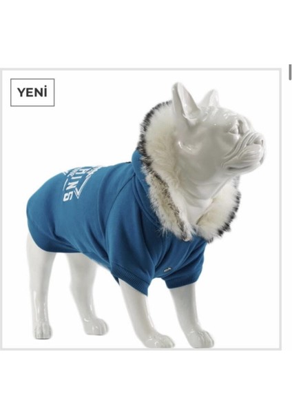 Jacks Dog Cafe Mountains Kedi Köpek Sweatshirt Mavi Beden 4