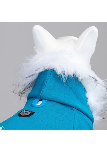 Jacks Dog Cafe Mountains Kedi Köpek Sweatshirt Mavi Beden 4