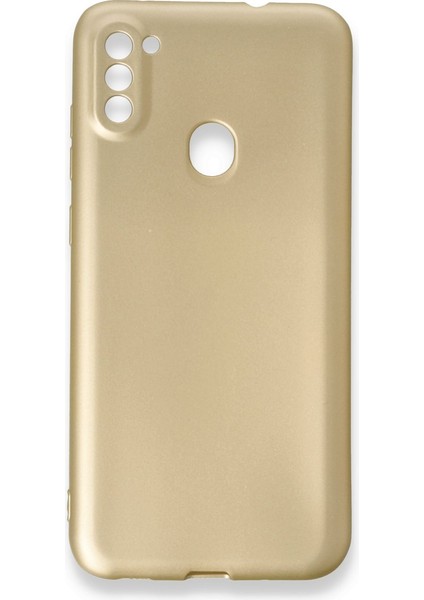 Samsung Galaxy M11 Kılıf Premium Rubber Silikon - Gold 13