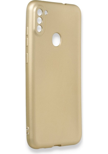 Samsung Galaxy M11 Kılıf Premium Rubber Silikon - Gold 13